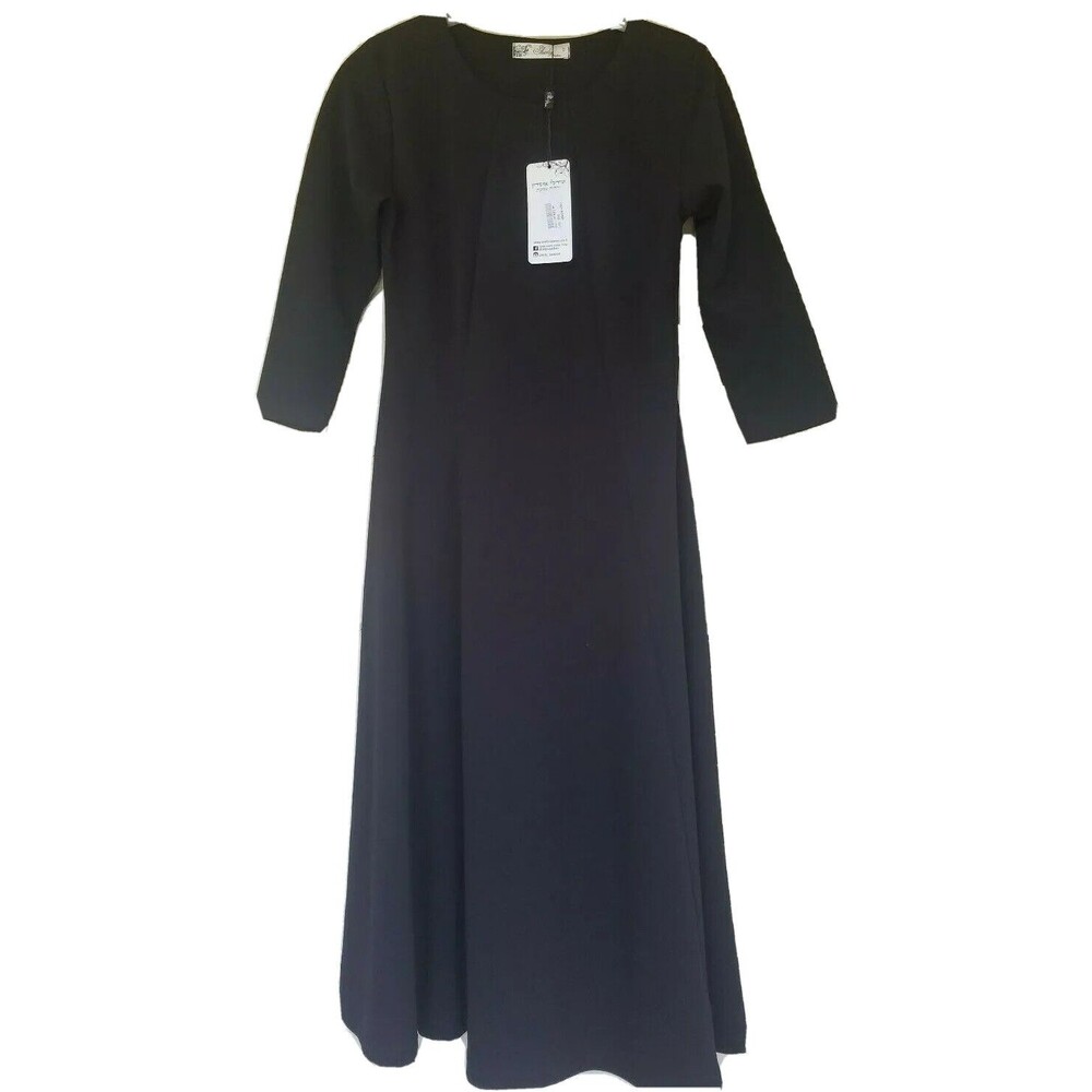 Shirly Osadon Dress Womens Size 0 Black 3/4 Sleeve New